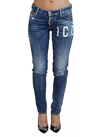 Dsquared2 Blue Icon Low Waist Skinny Jennifer Denim Women's Jeans (view 1)