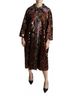 Dolce & Gabbana Basic 100% Nylon Solid Multi Color Multicolor Sequined Long Coat Jaquard Women's Jacket Size S - photo 1