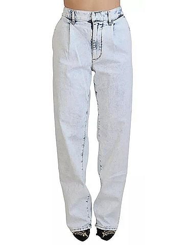 Dsquared2 Light Blue Cotton High Waist Straight Denim Women's Jeans (view 1)