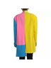 Dolce & Gabbana Basic 100% Synthetic Solid Multi Color Multicolor Patchwork Peak Lapel Coat Women's Jacket Size S - photo 3