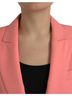 Dolce & Gabbana Basic 100% Synthetic Solid Pink Pink Polyester Single Breasted Blazer Women's Jacket Size XXL - photo 4