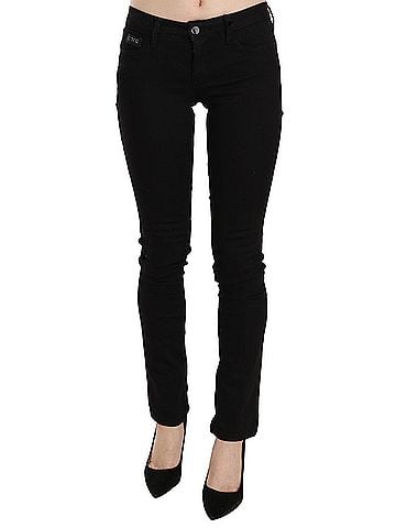 Costume National Black Sequined Mid Waist Slim Fit Denim Women's Jeans (view 1)