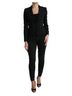 Dolce & Gabbana Basic 100% Wool Solid Black Black Wool Single Breasted Blazer Coat Women's Jacket Size S - photo 1