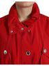 Dolce & Gabbana Basic 100% Synthetic Solid Red Red Polyester Hooded Button Rain Coat Women's Jacket Size S - photo 3