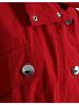 Dolce & Gabbana Basic 100% Synthetic Solid Red Red Polyester Hooded Button Rain Coat Women's Jacket Size S - photo 4