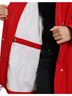 Dolce & Gabbana Basic 100% Synthetic Solid Red Red Polyester Hooded Button Rain Coat Women's Jacket Size S - photo 6
