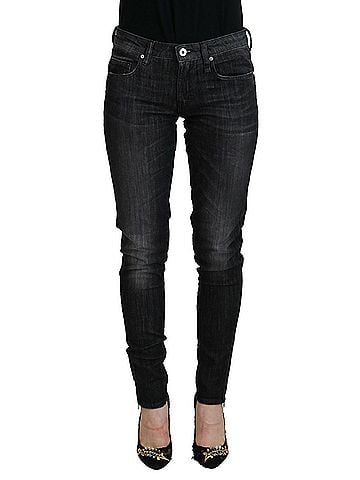 FIORUCCI Black Cotton Low Waist Skinny Women Casual Women's Jeans (view 1)