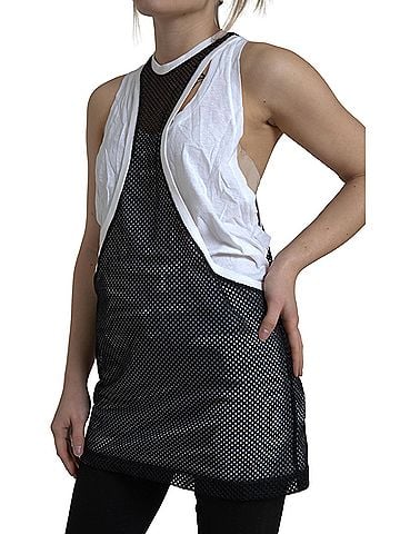Dsquared2 Black White Crewneck Sleeveless Tank Women's Top (view 2)