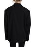 Dsquared2 100% Wool Solid Black Black Double Breasted Coat Blazer Women's Jacket Size XS - photo 3