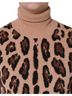 Dolce & Gabbana Basic 100% Wool Solid Tan Beige Leopard Print Wool Turtleneck Women's Top Size L - photo 4
