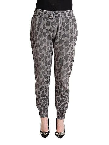 Dolce & Gabbana Basic Gray Leopard Print SweatWomen's Jogger Women's Pants (view 1)
