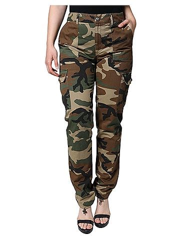 Dolce & Gabbana Basic Multicolor Camouflage Cargo Women's Pants (view 1)