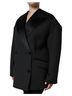 Dolce & Gabbana Basic 100% Silk Solid Black Black Polyester Double Breasted Coat Women's Jacket Size L - photo 2