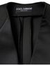 Dolce & Gabbana Basic 100% Silk Solid Black Black Polyester Double Breasted Coat Women's Jacket Size L - photo 6