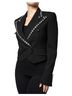 Dolce & Gabbana Basic 100% Wool Solid Black Black Crystal Double Breasted Blazer Women's Jacket Size S - photo 2