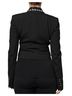 Dolce & Gabbana Basic 100% Wool Solid Black Black Crystal Double Breasted Blazer Women's Jacket Size S - photo 3