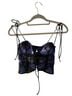 For Love & Lemons Floral Black Blue Purple Bodysuit Size XS - photo 1