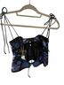 For Love & Lemons Floral Black Blue Purple Bodysuit Size XS - photo 2