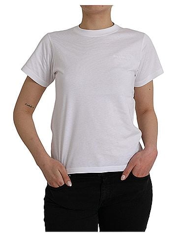 Balenciaga White Cotton Crew Neck Short Sleeves Women's T-shirt (view 1)