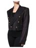 Dolce & Gabbana Basic 100% Wool Solid Multi Color Multicolor Stripes Wool Cropped Blazer Coat Women's Jacket Size S - photo 2