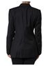Dolce & Gabbana Basic 100% Wool Solid Black Black Striped Double Breasted Coat Women's Jacket Size L - photo 2