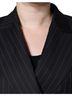 Dolce & Gabbana Basic 100% Wool Solid Black Black Striped Double Breasted Coat Women's Jacket Size L - photo 4