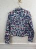 Boden 98% Cotton 2% Elastane 100% Cotton Floral Red Denim Jacket Size 8 - photo 5