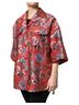 Dolce & Gabbana Basic 100% Cotton Solid Red Red Floral Jacquard Button Down Coat Women's Jacket Size XL - photo 2