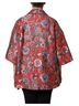 Dolce & Gabbana Basic 100% Cotton Solid Red Red Floral Jacquard Button Down Coat Women's Jacket Size XL - photo 3
