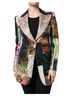 Dolce & Gabbana Basic 100% Silk Solid Multi Color Multicolor Floral Patchwork Jacquard Women's Jacket Size M - photo 1