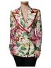 Dolce & Gabbana Basic 100% Silk Solid Multi Color Multicolor Floral Double Breasted Women's Jacket Size S - photo 1