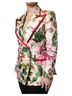 Dolce & Gabbana Basic 100% Silk Solid Multi Color Multicolor Floral Double Breasted Women's Jacket Size S - photo 2
