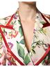 Dolce & Gabbana Basic 100% Silk Solid Multi Color Multicolor Floral Double Breasted Women's Jacket Size S - photo 4