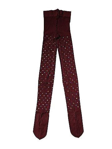 Dolce & Gabbana Basic Maroon Nylon Crystal Embellished Pantyhose Women's Tights (view 2)