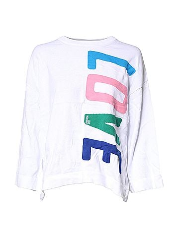Love Moschino White Graphic Print Cotton Long Sleeves Women's T-shirt (view 1)