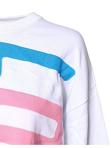 Love Moschino White Graphic Print Cotton Long Sleeves Women's T-shirt (view 2)