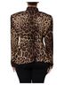 Dolce & Gabbana Basic 100% Silk Solid Brown Brown Leopard Silk Button Down Coat Women's Jacket Size XS - photo 3