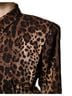 Dolce & Gabbana Basic 100% Silk Solid Brown Brown Leopard Silk Button Down Coat Women's Jacket Size XS - photo 6