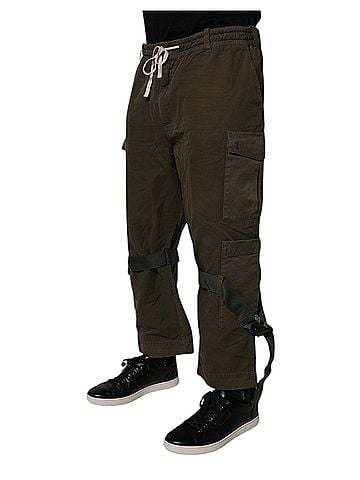Dolce & Gabbana Basic Brown Cotton Stretch Cargo  Pants (view 2)