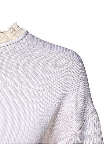 Jil Sander White Viscose Crew Neck Long Sleeves Pullover Women's Sweater (view 2)