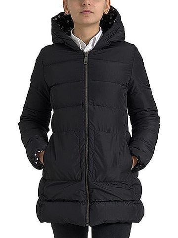Dolce & Gabbana Basic Black Polyester Hooded Reversible Women's Jacket (view 1)