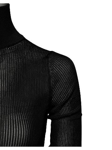 Dolce & Gabbana Basic Black Knit Long Sleeves Turtleneck Slim Women's Top (view 2)