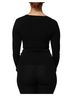 Dolce & Gabbana Basic 100% Rayon Solid Black Black Square Neck Long Sleeves Pullover Women's Top Size XXS - photo 3