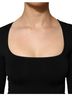 Dolce & Gabbana Basic 100% Rayon Solid Black Black Square Neck Long Sleeves Pullover Women's Top Size XXS - photo 4