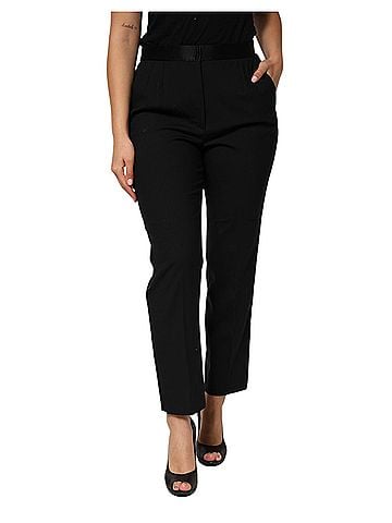 Dolce & Gabbana Basic Black Wool HighWaist Tapered Trouser Women's Pants (view 1)