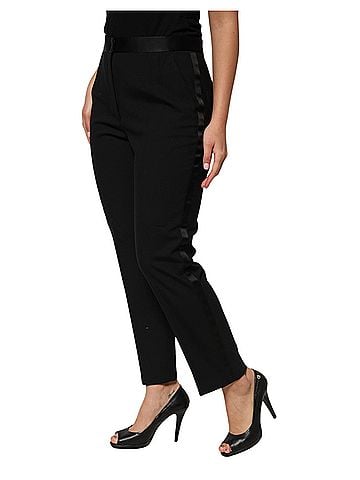 Dolce & Gabbana Basic Black Wool HighWaist Tapered Trouser Women's Pants (view 2)