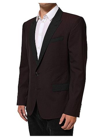 Dolce & Gabbana Basic Maroon Wool 2 Buttons Suit Jacket Women's Blazer (view 2)