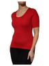 Dolce & Gabbana Basic 100% Silk Solid Red Red Round Neck Short Sleeves Pullover Women's Top Size XL - photo 2