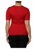 Dolce & Gabbana Basic 100% Silk Solid Red Red Round Neck Short Sleeves Pullover Women's Top Size XL - photo 3