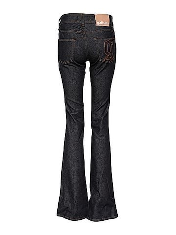 John Galliano Blue Mid Waist Cotton Wide Leg Denim Women's Jeans (view 2)